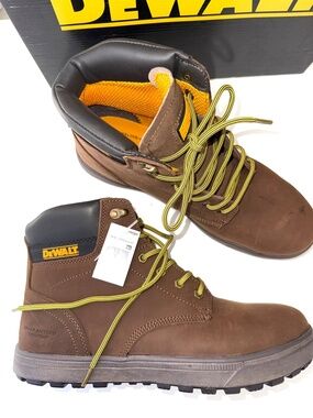 DEWALT New $100 Mens 12 Brown Leather Plasma Steel Toe Work High Top Boots Box93